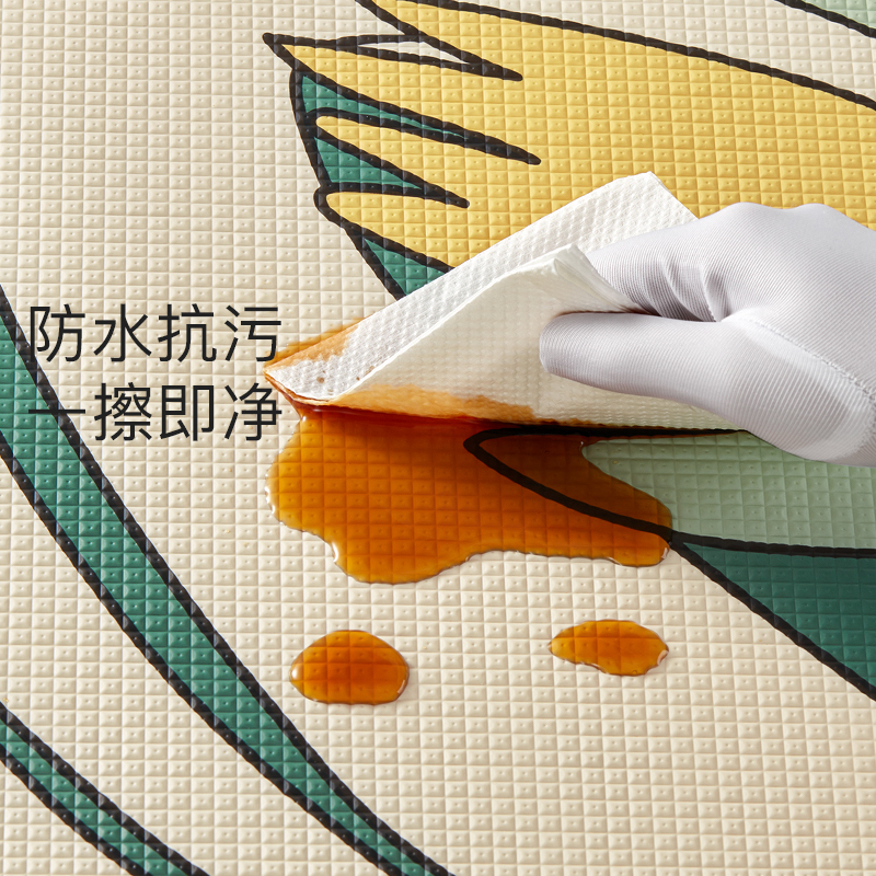 babycare宝宝爬行垫拼接加厚家用婴儿无味客厅爬爬垫儿童 泡沫地垫蒙得维森林6片装单片58cm*58cm*1.5cm