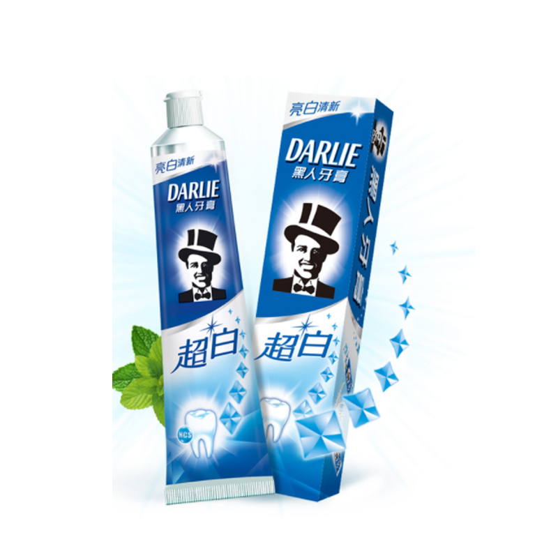黑人(DARLIE) 超白 青柠 / 矿物盐 /竹炭 / 纯超白 牙膏 190g*48 支（（四种口味随机发货）