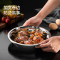 美厨盘子304不锈钢24cm加厚圆盘平底餐盘MCWA-PD24