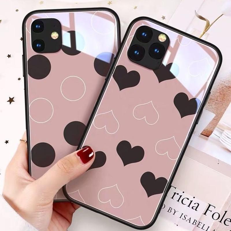 苹果11手机壳iphonexr6sp7p8plus超薄11proxsmax玻璃壳女款潮红爱心单