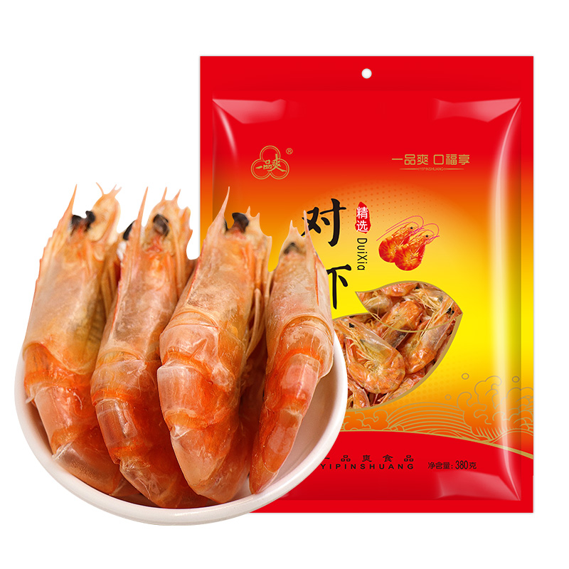 一品爽对虾干380克 烤虾干 特产干货 休闲海鲜零食海鲜水产干货高清大图