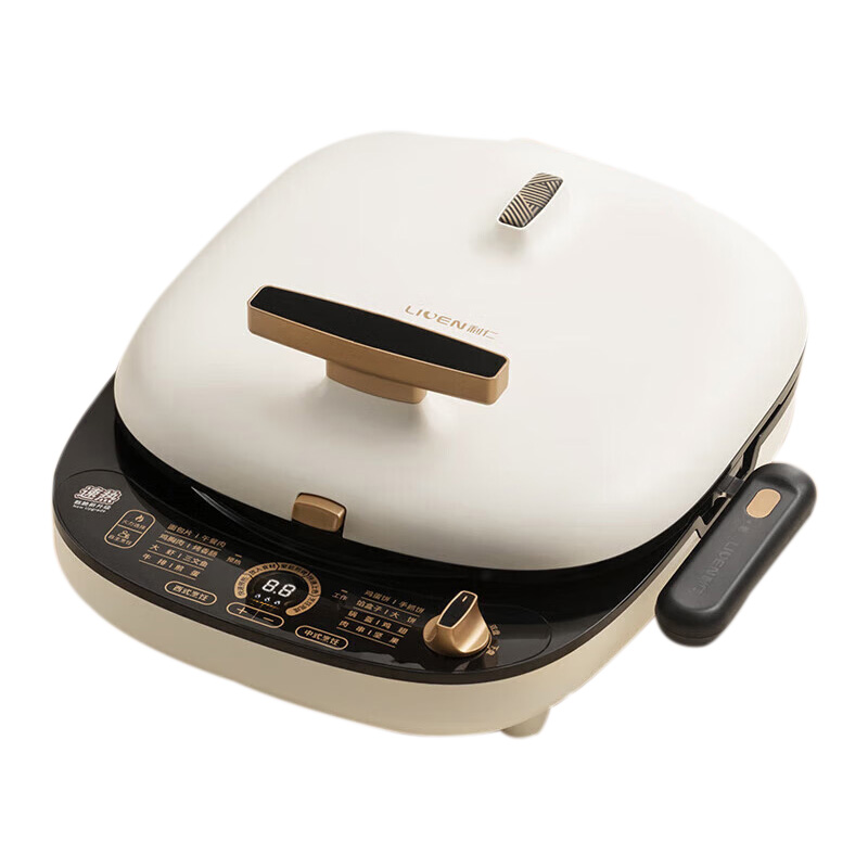 利仁电饼铛超耐磨家庭用超深上下盘可拆洗双面加热LR-D3027S