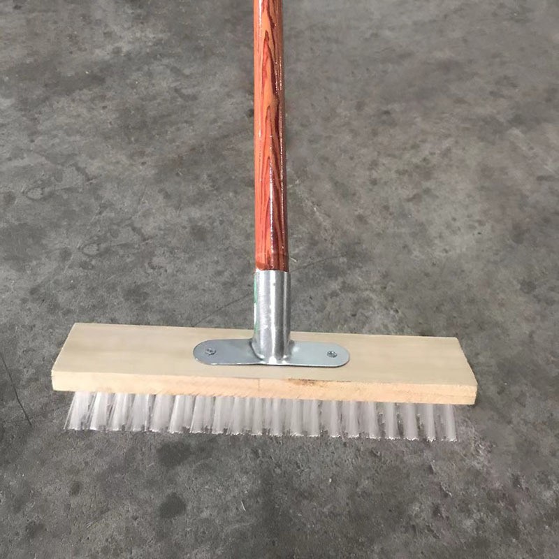 礼千初 地刷长柄地板刷硬毛刷 白色铁头(硬毛)25cm
