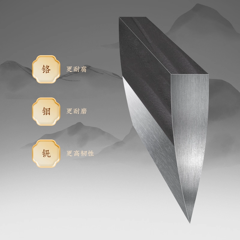 张小泉菜刀专用锻打切片刀家用多功能锋利刀具厨房小菜刀正品8138高清大图