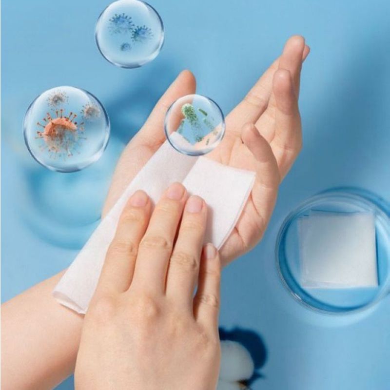 海氏海诺2盒100片卡通佩奇款75医用酒精棉片一次性皮肤清洁消毒酒精棉