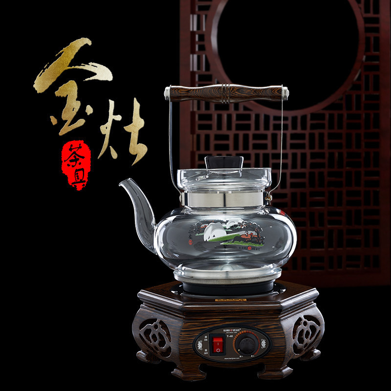 KAMJOVE/金灶 T-40加厚玻璃电热水壶煮茶壶茶艺功夫茶具养生壶 电水壶 热水壶 家用烧水壶 茶壶 0.8L开水壶高清大图