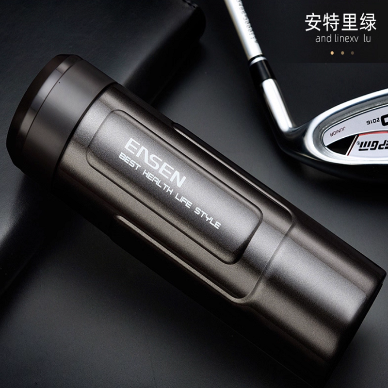 水宜生 530ML 男女士不锈钢水杯 真空车载泡茶杯 商务保温杯 L518高清大图