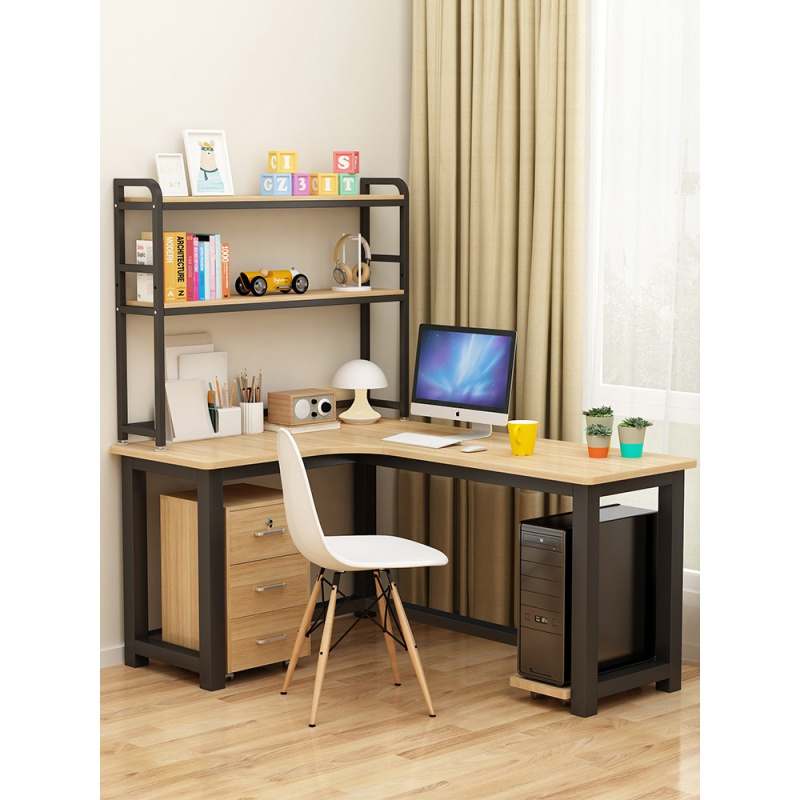 转角闪电客电脑桌拐角书桌简约学生l型书桌书架组合电脑台式桌家用