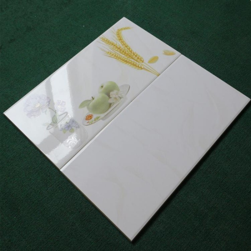 主材瓷砖3D喷墨釉面砖厨房卫生间墙砖300*600冰川白不透水瓷片壹德壹