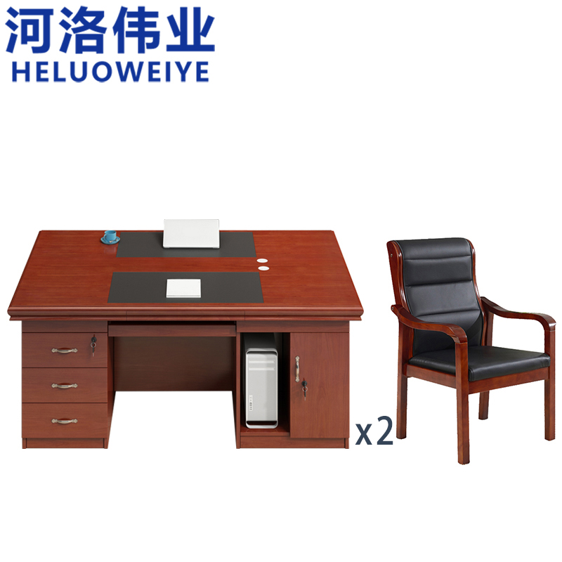 河洛伟业 办公桌 1.6m 张高清大图