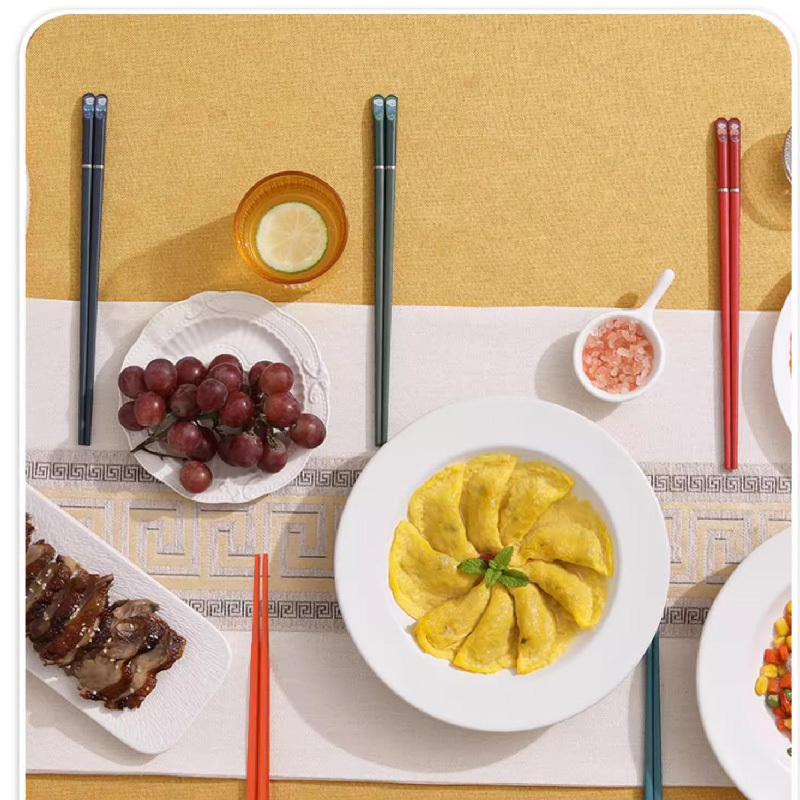 康宁餐具[合家欢]炫彩合金筷五副高清大图