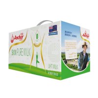 安佳(Anchor) 脱脂纯牛奶 250ml*10盒/礼盒装 新西兰进口 送礼佳品