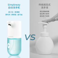 小米生态链小卫智能自动感应泡沫洗手机替换液抑菌款家用替换液瓶杀菌消毒儿童洗手液抑菌护肤保湿(青柠绿)