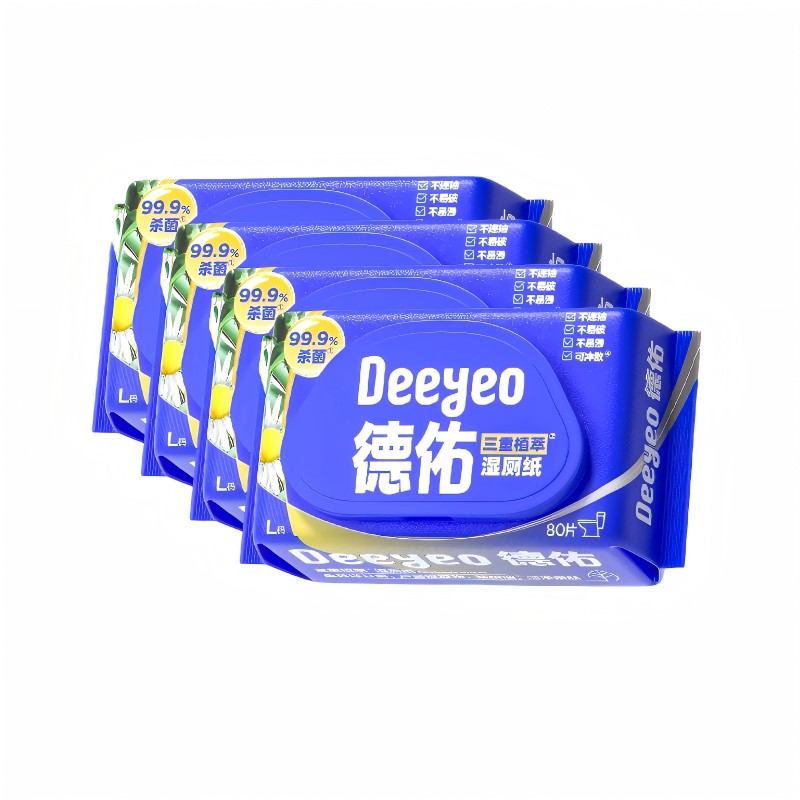 德佑三重植萃湿厕纸80片*6包