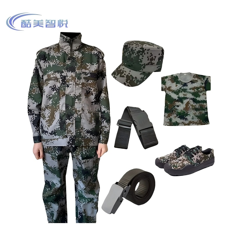 酷美智悦 迷彩服外套裤子+T恤+帽子+内、外腰带+鞋子(尺码165-190) KM-FZ250 套高清大图