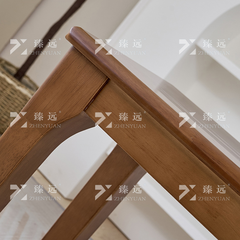 臻远ZY3121625全实木长条凳餐桌凳换鞋凳床尾凳胡桃色1.5米高清大图