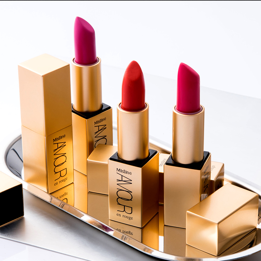 Mistine/蜜丝婷小金条爱慕纯漾鎏金口红女唇膏滋养保湿 #05 西柚软糖高清大图