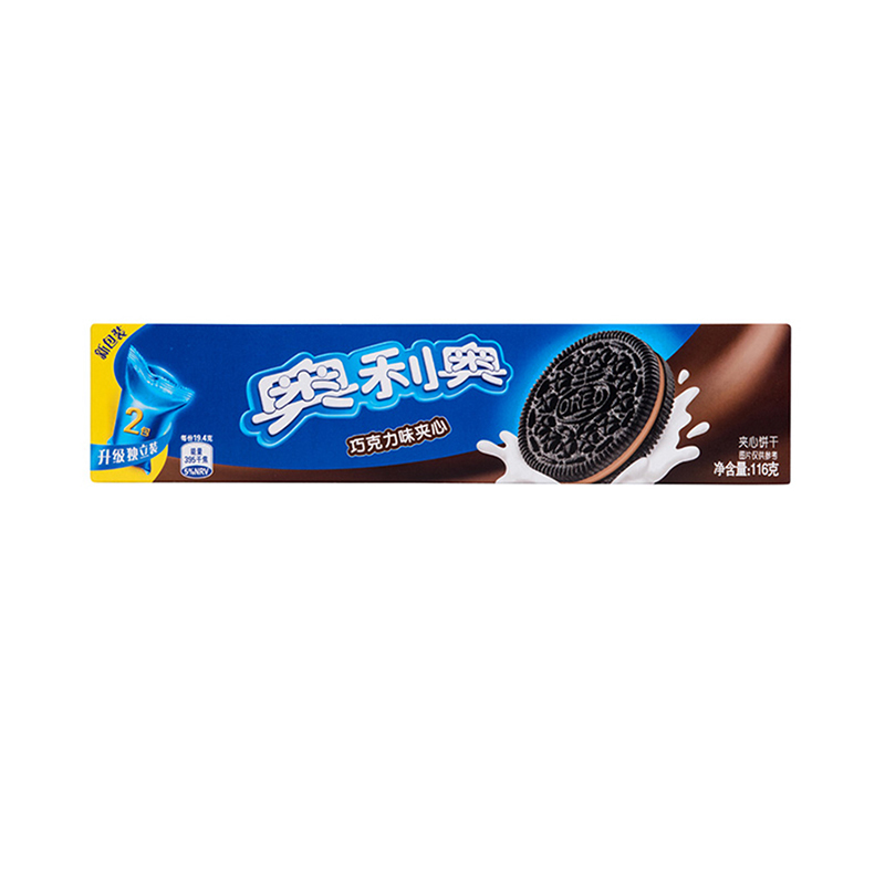 亿滋奥利奥(OREO) 夹心饼干 零食 巧克力味夹心116g(新老包装随机发货)