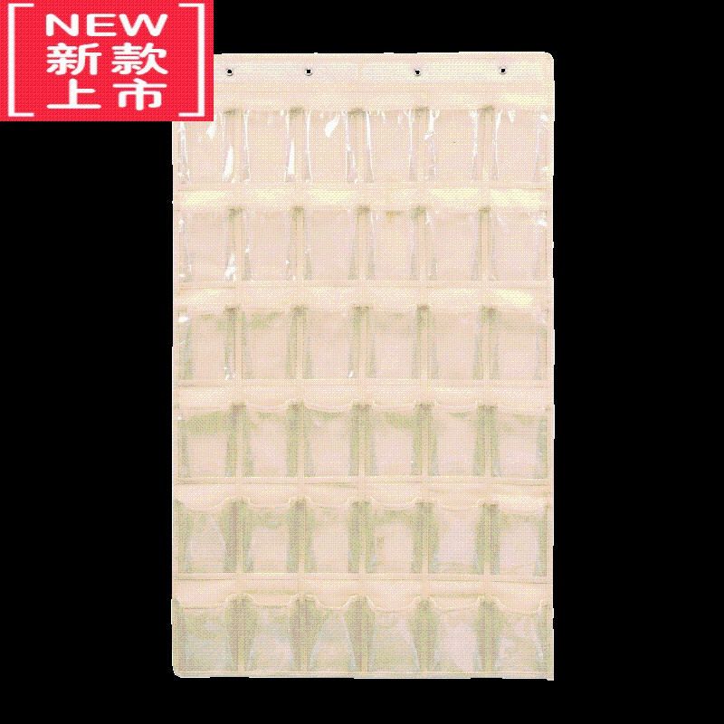 可莉允幼儿园晨检接送卡袋 挂墙挂式透明手机收纳袋 美容院面扑收纳挂袋