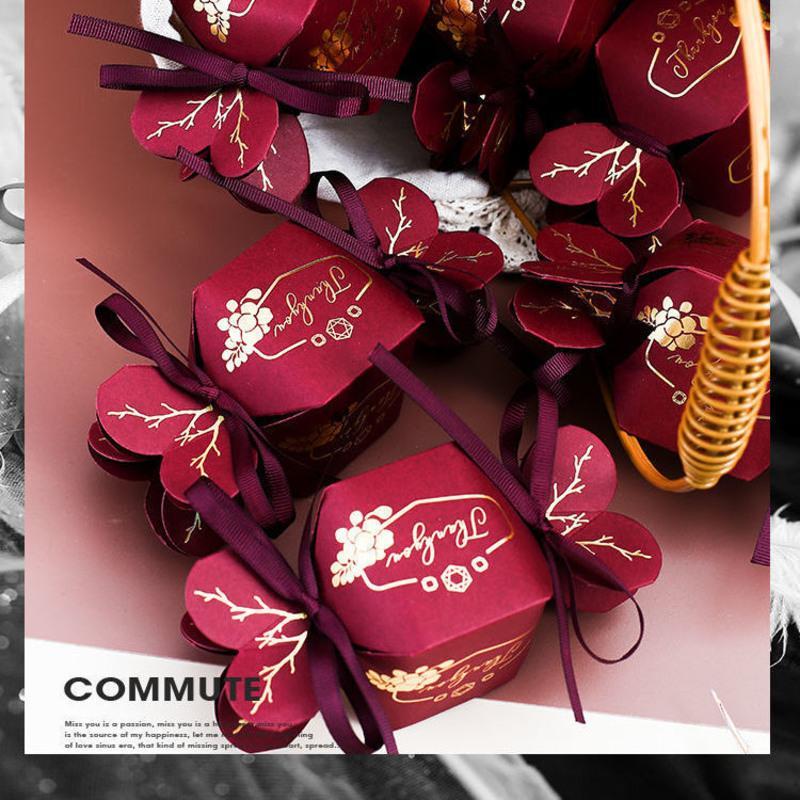 结婚喜糖盒批发婚礼喜糖盒子喜糖礼盒糖盒高颜值糖果盒子空盒小型粉色