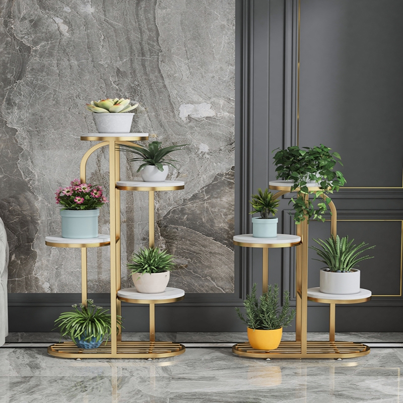 古达北欧花架简约铁艺大理石室内外客厅落地式多层阳台绿萝轻奢花盆架报价 参数 图片 视频 怎么样 问答 苏宁易购