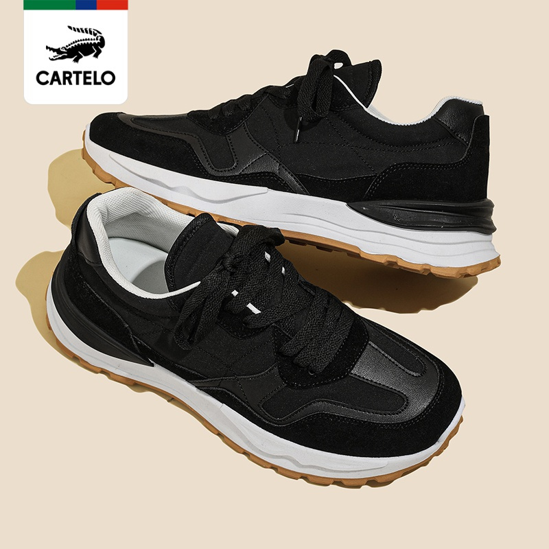 线下专柜同款卡帝乐鳄鱼cartelo新款百搭男士运动休闲鞋男鞋板鞋潮流