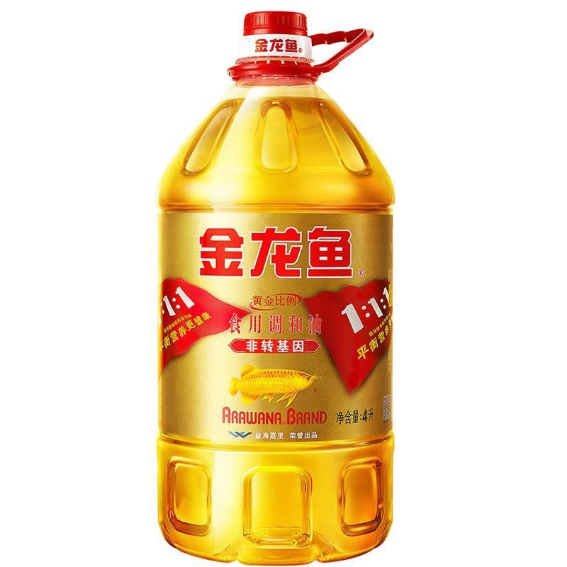 金龙鱼黄金比例食用植物调和油4L