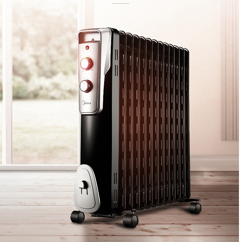 美的(Midea)NY2513-16J1W 13片电热油汀取暖器 615*280*640mm 黑色(单位:件)