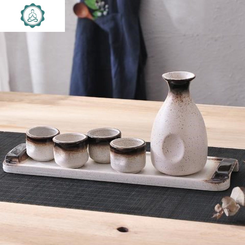 酒盅分酒器白酒杯家用酒具烧酒壶封后芝麻金日式酒具套装300均码视频