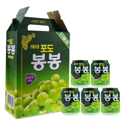 韩国进口海太(HAITAI)葡萄汁238ml*12瓶整盒装进口饮料