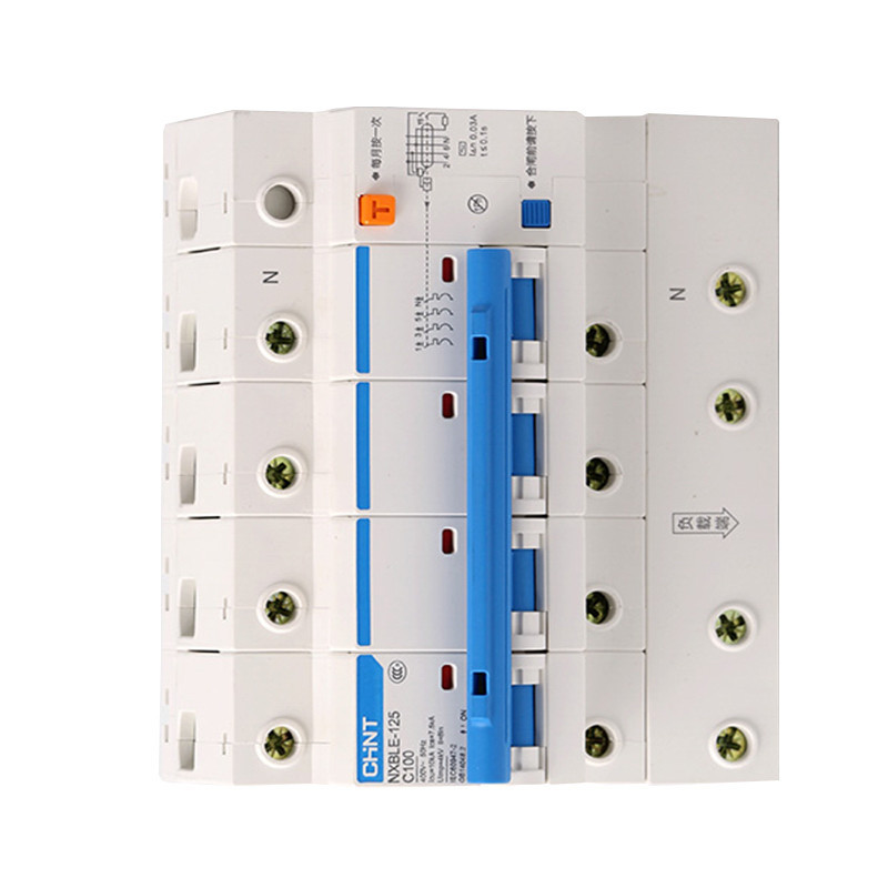 正泰 NXBLE-125 4P C100 30mA 家用空气开关小型断路器 家用保护开关