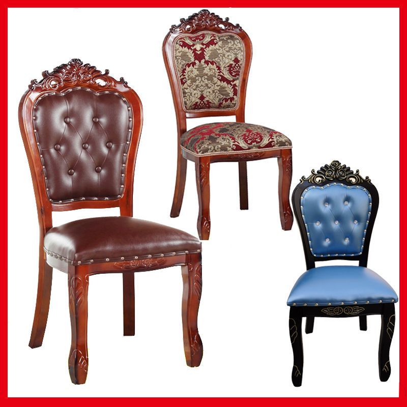 欧式餐椅酒店餐厅家用实木象牙白柚木色桌椅麻将化妆家庭吃饭椅子报价 参数 图片 视频 怎么样 问答 苏宁易购