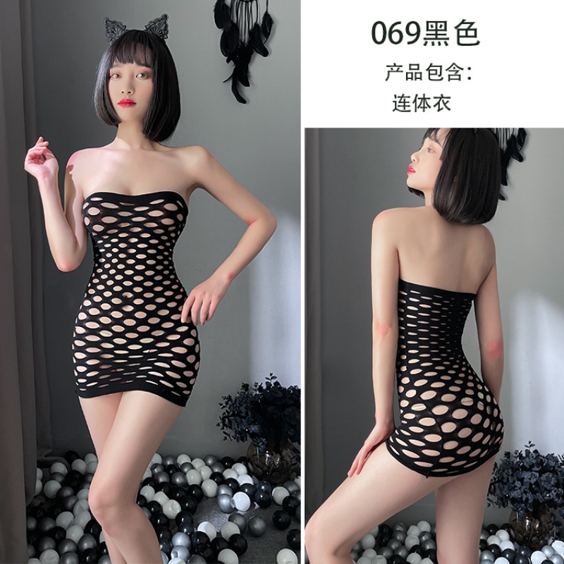 长夜漫漫情趣内衣骚激情套装透明性感诱惑开档网袜制服夜迷离厂家 2(069) 均码