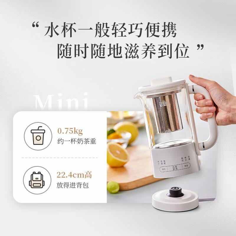 小熊(Bear) 迷你养生杯养生壶煮茶器 316不锈钢办公室家用便携煮茶壶0.6升YSH-E06H1高清大图