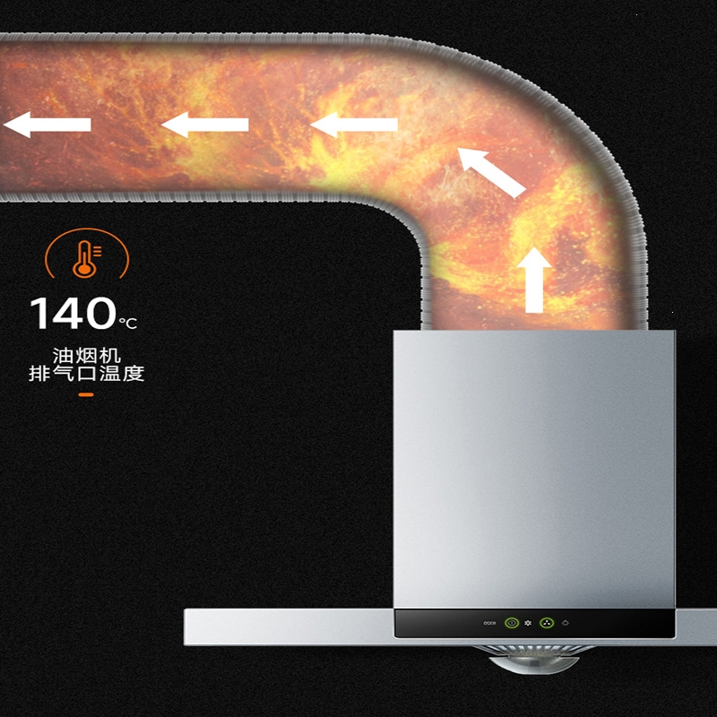 古达抽油烟机排烟管伸缩加厚铝管通用型厨房烟机管道配件排气风管子