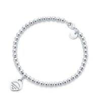 Tiffany&Co.:蒂芙尼经典款红心珠手链 S925银(链长可选)