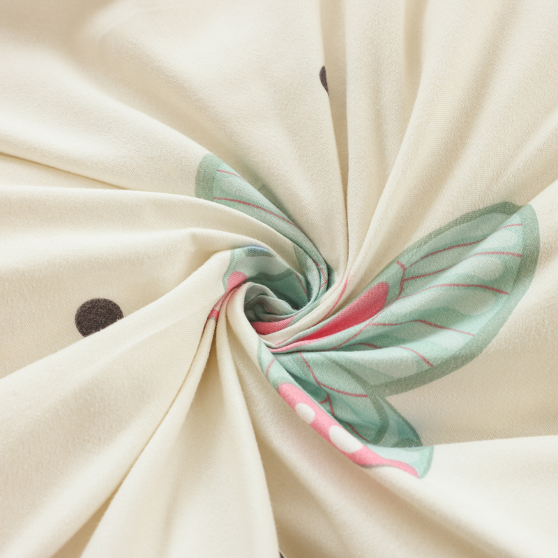 源木熊家纺蝴蝶翩翩植物羊毛绒四件套保暖亲肤透气床品套装防菌防螨卧室用品适用1.5-1.8米床被套200*230cm高清大图