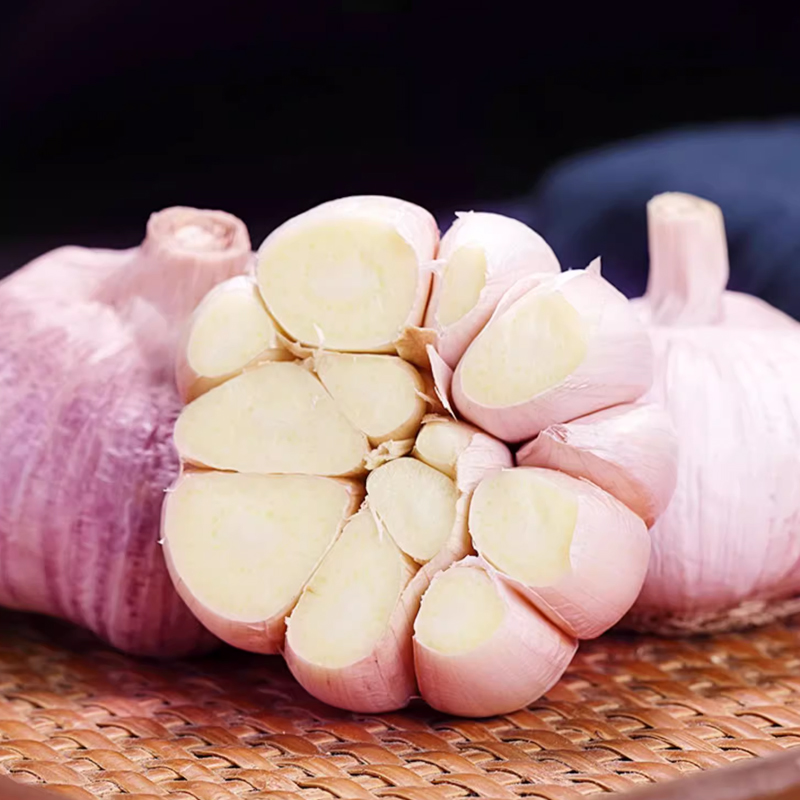 [西沛生鲜]河南新鲜紫皮分蒜 干大蒜 多瓣大蒜 净重5斤 大果 农家蔬菜 产地直发高清大图