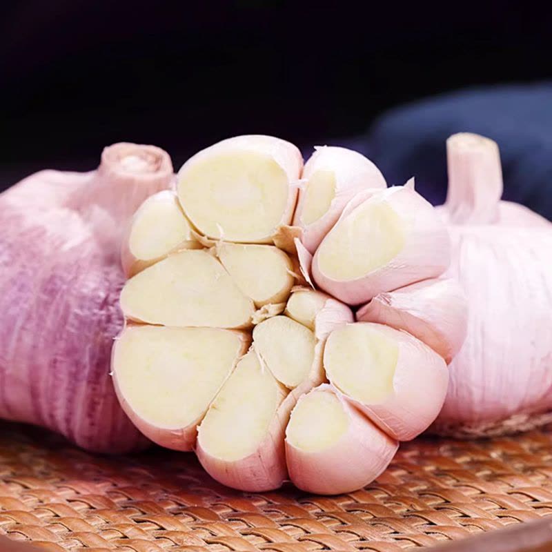 [西沛生鲜]河南新鲜紫皮分蒜 干大蒜 多瓣大蒜 净重5斤 大果 农家蔬菜 产地直发图片