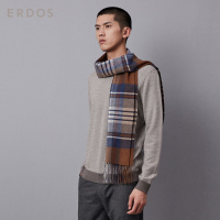ERDOS 精纺圆领男士羊绒衫针织衫休闲百搭撞色设计