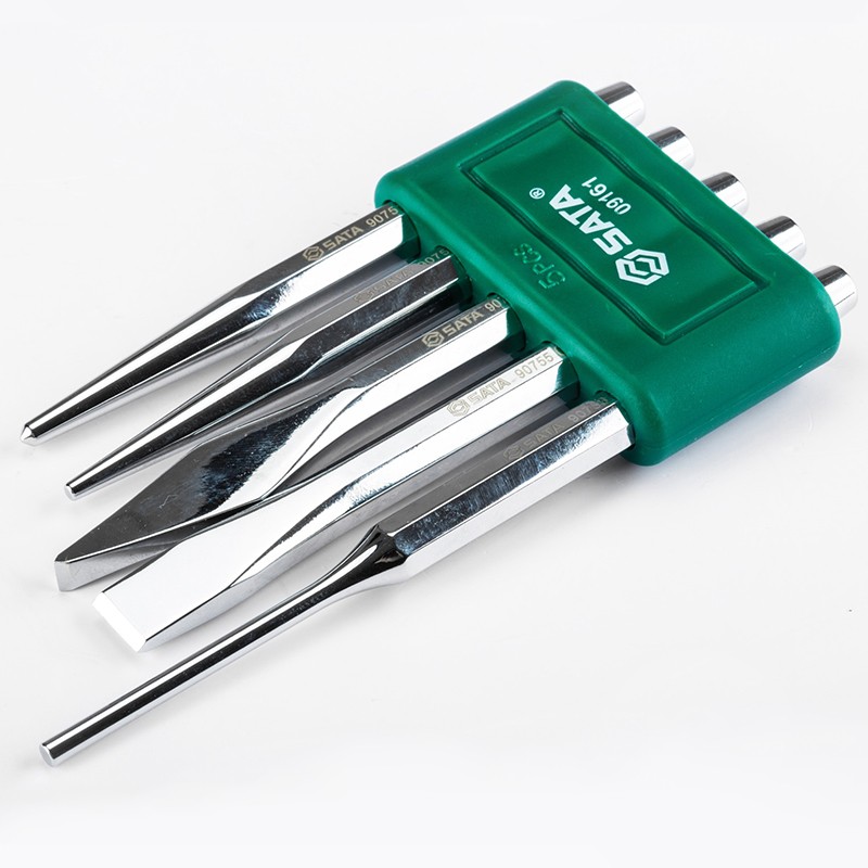 世达(SATA)冲子扁凿凿子套装 5件套样冲子 09161高清大图