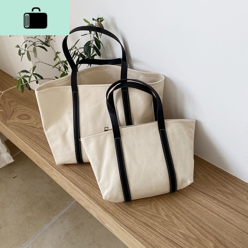 包包女包2020新款大容量托特拼帆布包牛皮ins手提包NEW LAKE女士单肩包