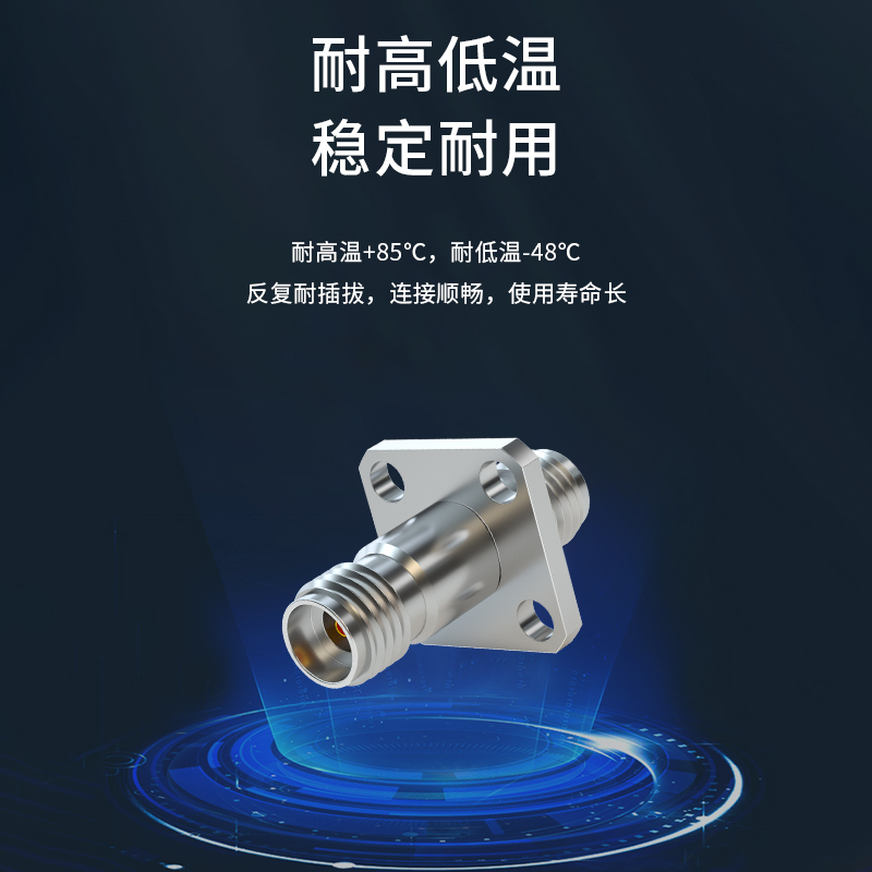 博扬 毫米波转接器 DC-40G K型2.92MM母转母法兰式射频RF同轴 兼容3.5/SMA BY-2.92-KKFG