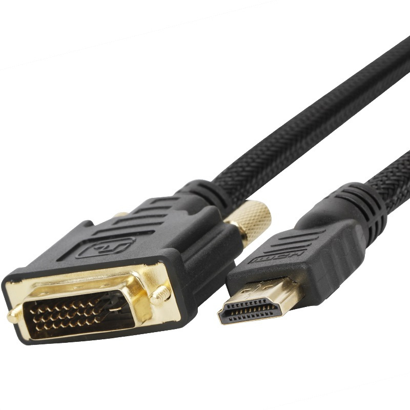 秋叶原CHOSEAL QS8144T1 HDMI转DVI高清双向转换连接线 数字高清连接线 1米 十根一包