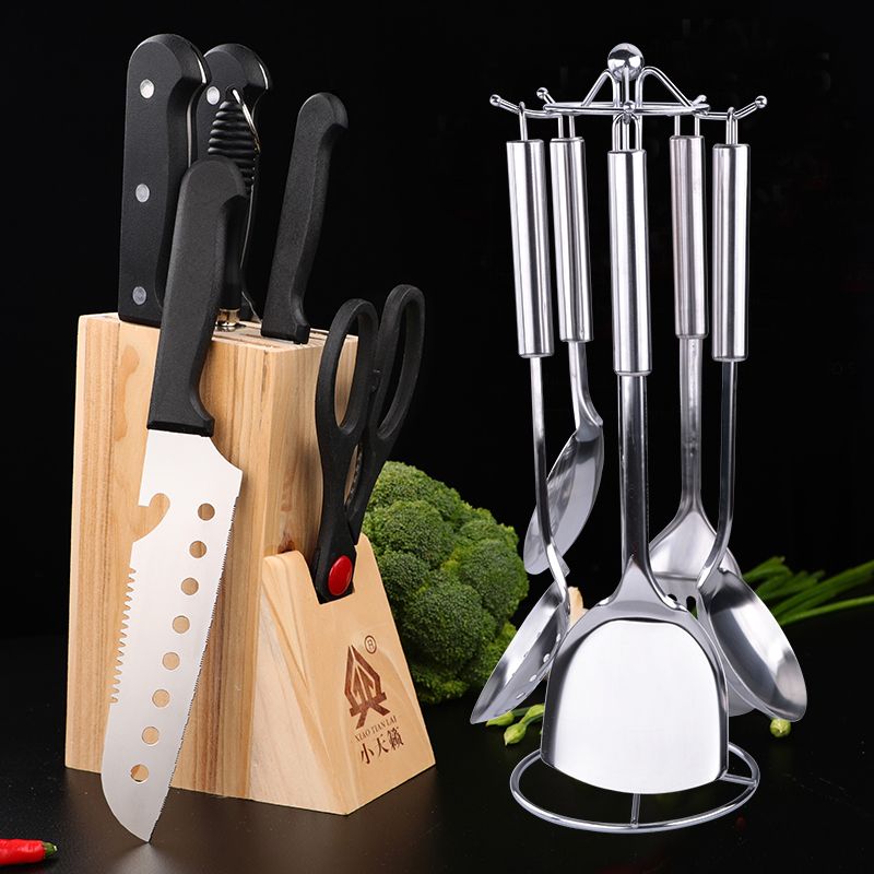 [一套搞掂]厨房刀具全套菜板切片刀厨具刀架组合厨房刀套装8138高清大图