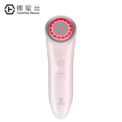 日本娜蜜丝(nanoTime)导入美容仪器家用脸部排毒超声波导入导出仪洗脸按摩器清洁面部电动神器 F65U 粉色