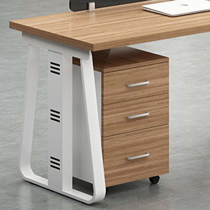 域赢办公桌椅组合财务办公桌职员工位屏风隔断卡位电脑桌六人位含柜高清大图