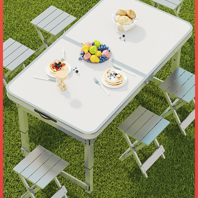 ciaa折叠桌子户外摆摊小桌子可折叠便携铝合金露营野外餐桌椅桌子