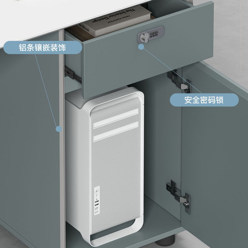 鑫金虎 简约现代职桌办公桌工位桌办公室员工桌双人位1200*1200*750mm