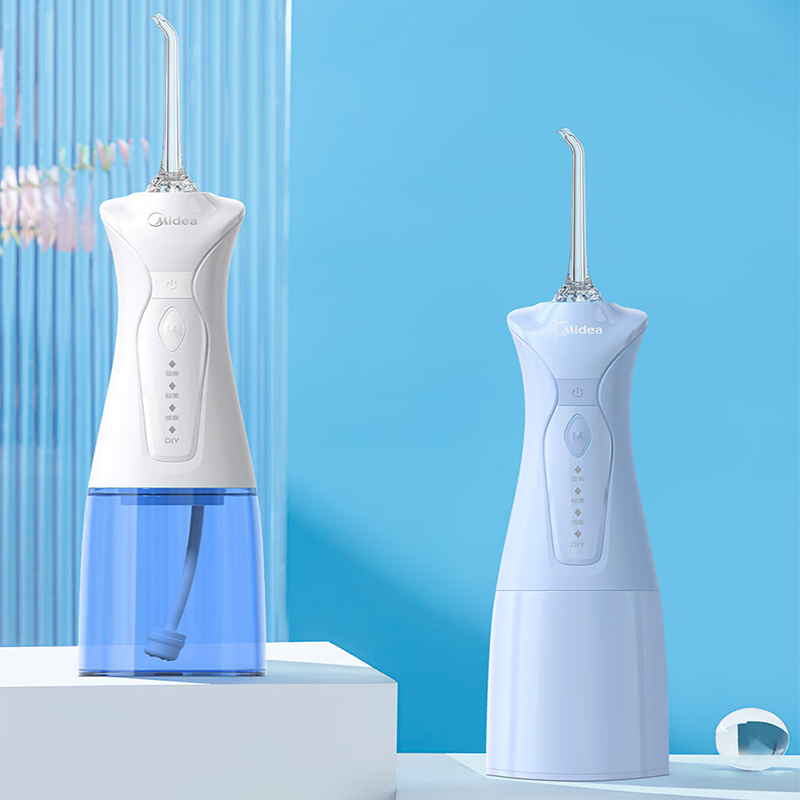 美的(Midea)便携式电动冲牙器300ml蓝MC-BJ0102